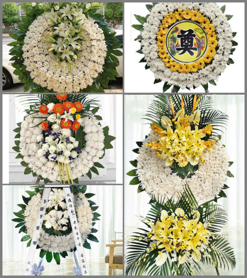 山东济宁汶上县刘楼镇陈村村花圈速递